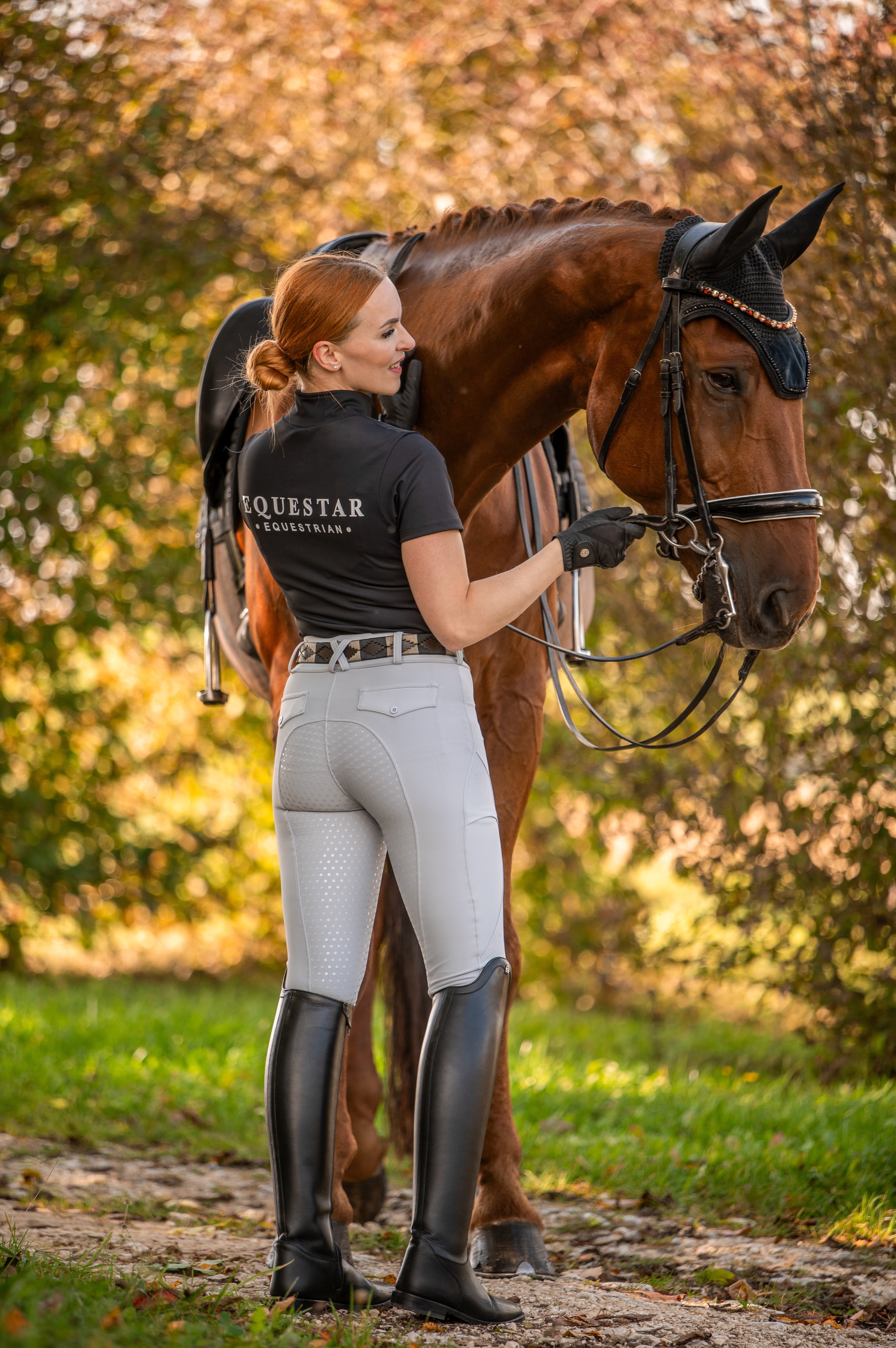 Pearl gray riding leggings Equestar Equestrian